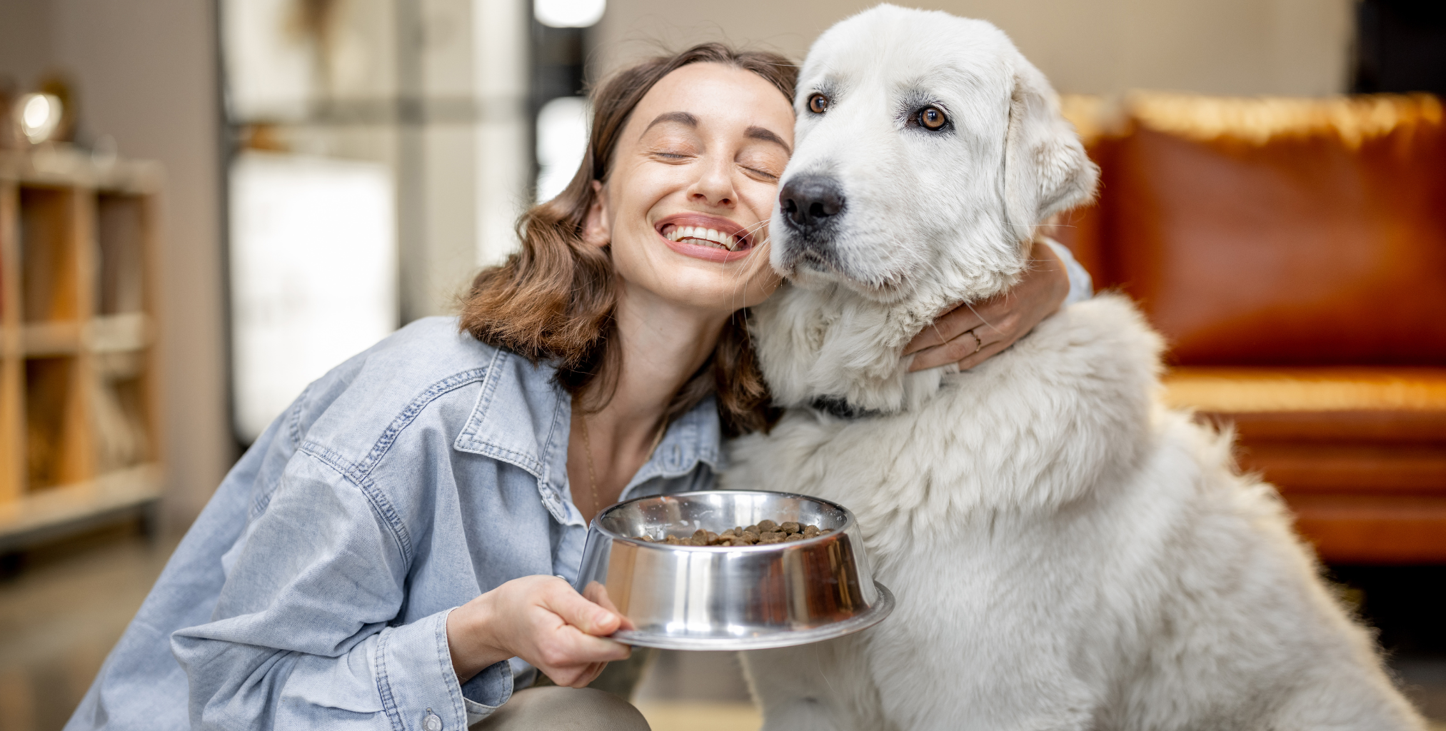 Frau mit Hund