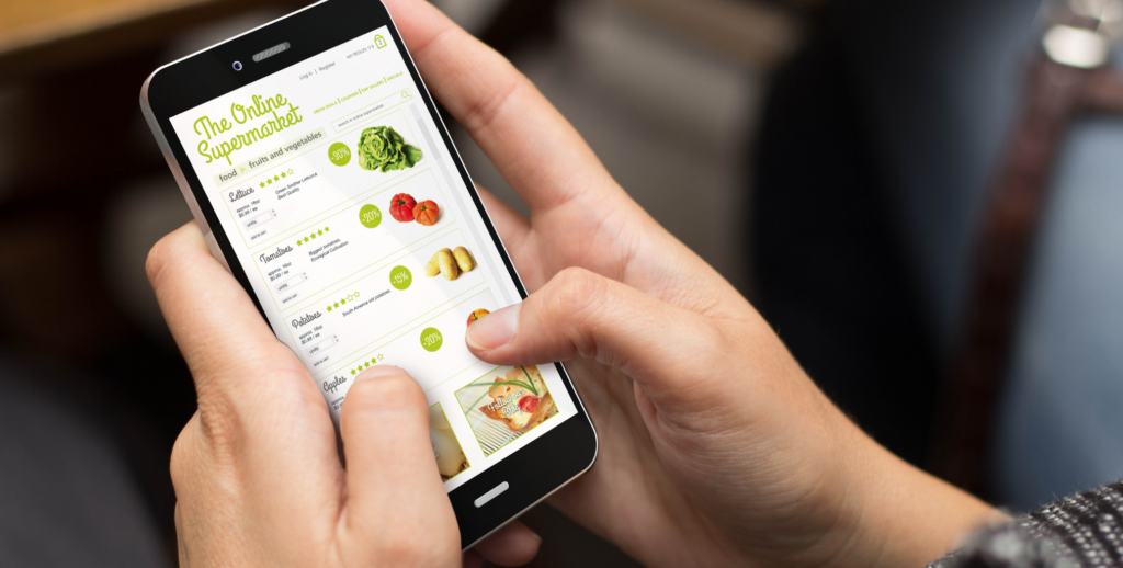 Smartphone mit Onlinebestellung